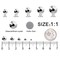 MEIBITE 6796PCS Sliver Hotfix Rhinestones Crystal Stones Glass for Fabric Clothes Shirts Sparkly Flat Back Round with Tweezers and Picking Pen (SS6~SS30 Set)